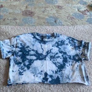 “⚡️”Custom blue tie dye crop top💙